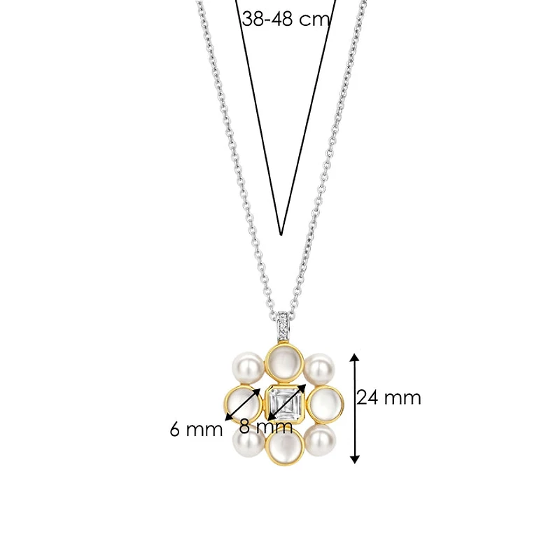 Pearl Cluster Small Necklace
