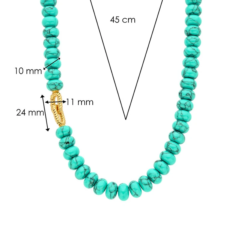Tropical Turquoise Bead Necklace