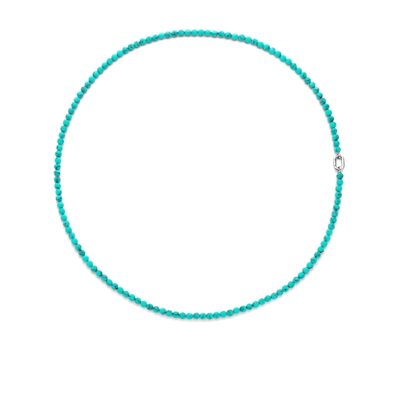Tropical Turquoise Bead Necklace - Long
