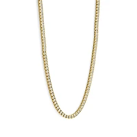 Channel Set Golden Tennis Necklace