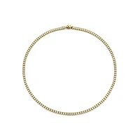Channel Set Golden Tennis Necklace