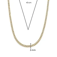 Channel Set Golden Tennis Necklace