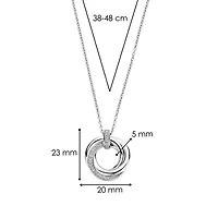 Trinity Pave Silver Necklace