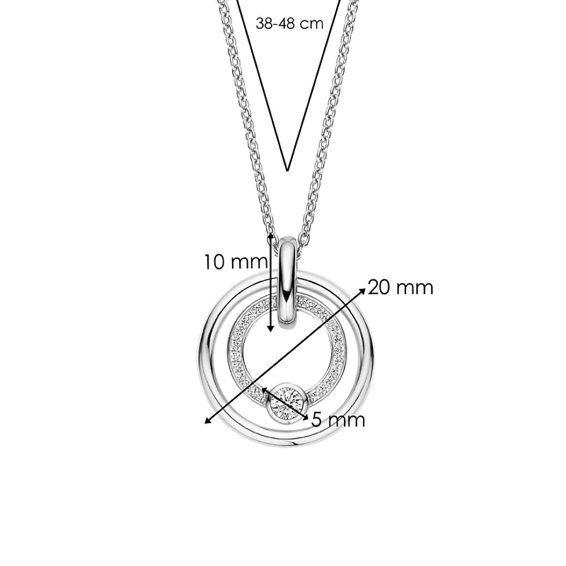 Shine Around Silver Necklace
