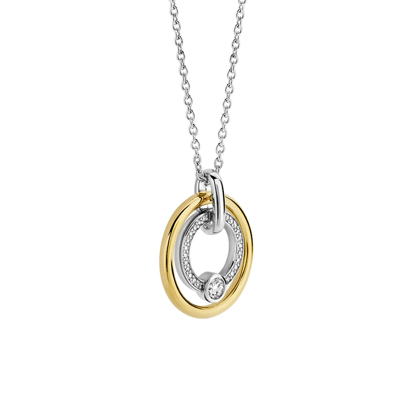 Shine Around Two Tone Necklace
