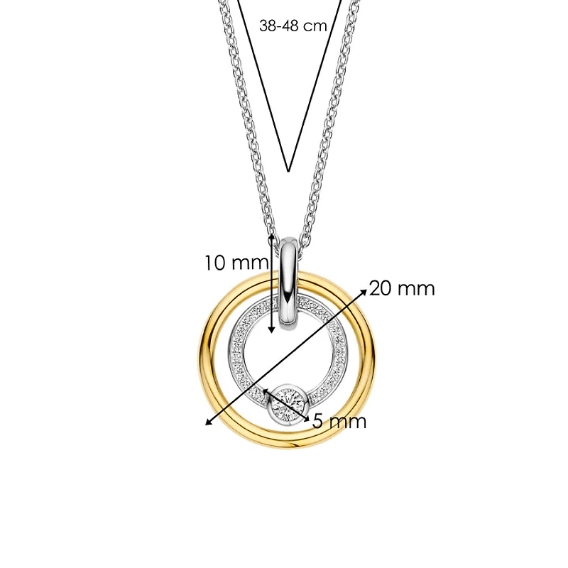 Shine Around Two Tone Necklace