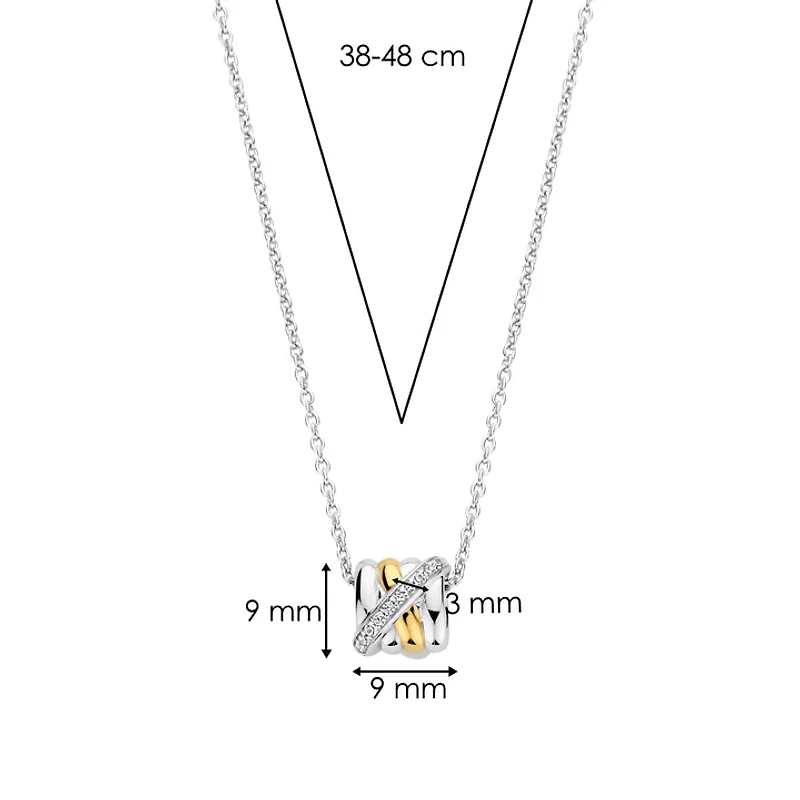 Entwined Two Tone Necklace