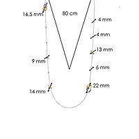 XOXO Two Tone Pave Long Necklace