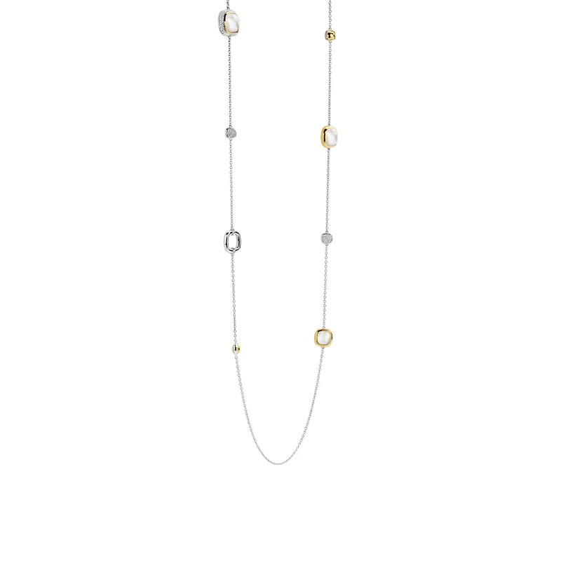 Pave Cushion Long Necklace