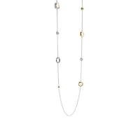 Pave Cushion Long Necklace