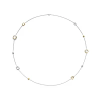Pave Cushion Long Necklace