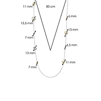 Pave Cushion Long Necklace