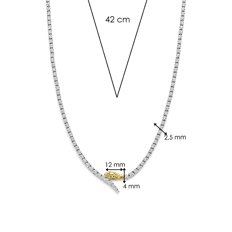 Snake Shine Tennis Necklace
