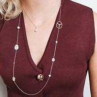 Amulet Scarab Quartz Long Necklace