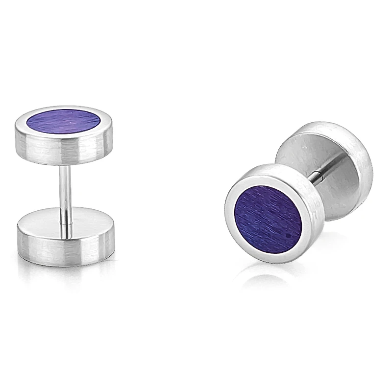 Matte Steel Screw Stud Earrings