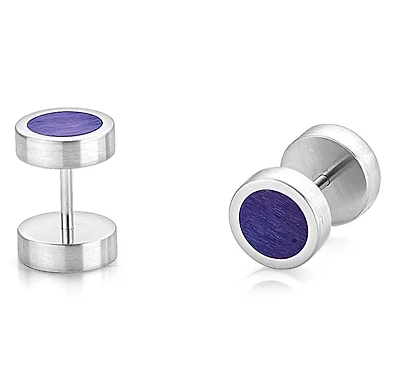 Matte Steel Screw Stud Earrings
