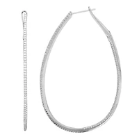 Hoop Drop Diamond Earrings