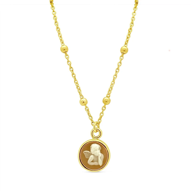 Pink Agate Angelito Necklace
