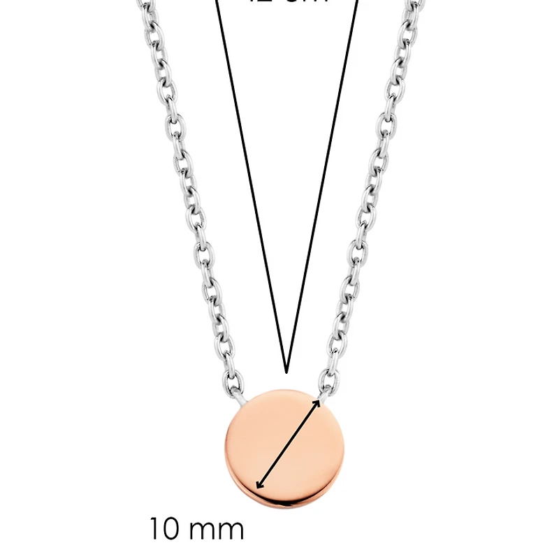 Engravable Disk Rose Necklace