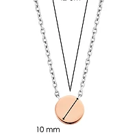 Engravable Disk Rose Necklace