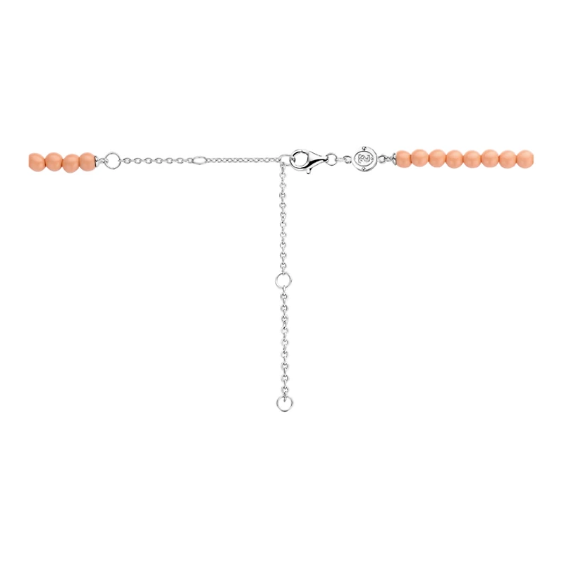 Radiant Pink Coral 4mm Bead Necklace