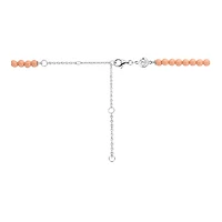 Radiant Pink Coral 4mm Bead Necklace