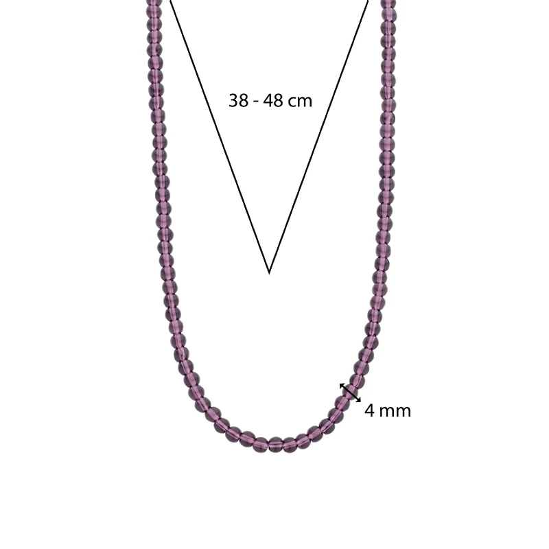 Radiant Violet 4MM Bead Necklace