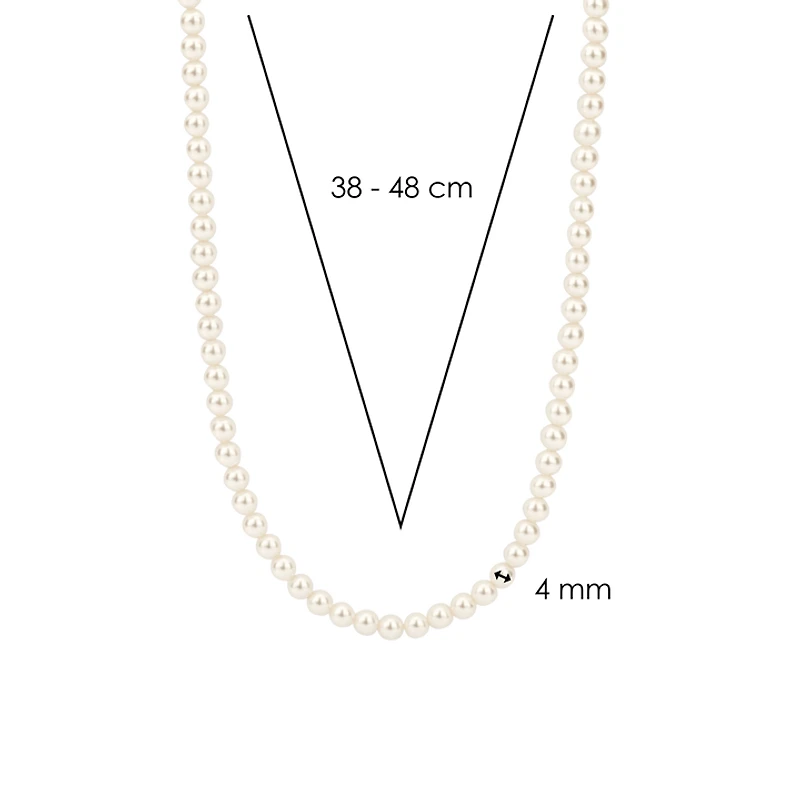Radiant Pearl 4mm Bead Necklace