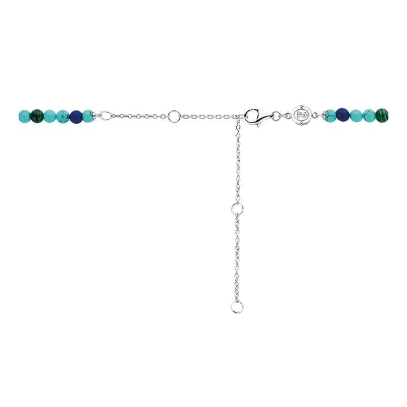 Radiant Blue Paraiso 4mm Bead Necklace