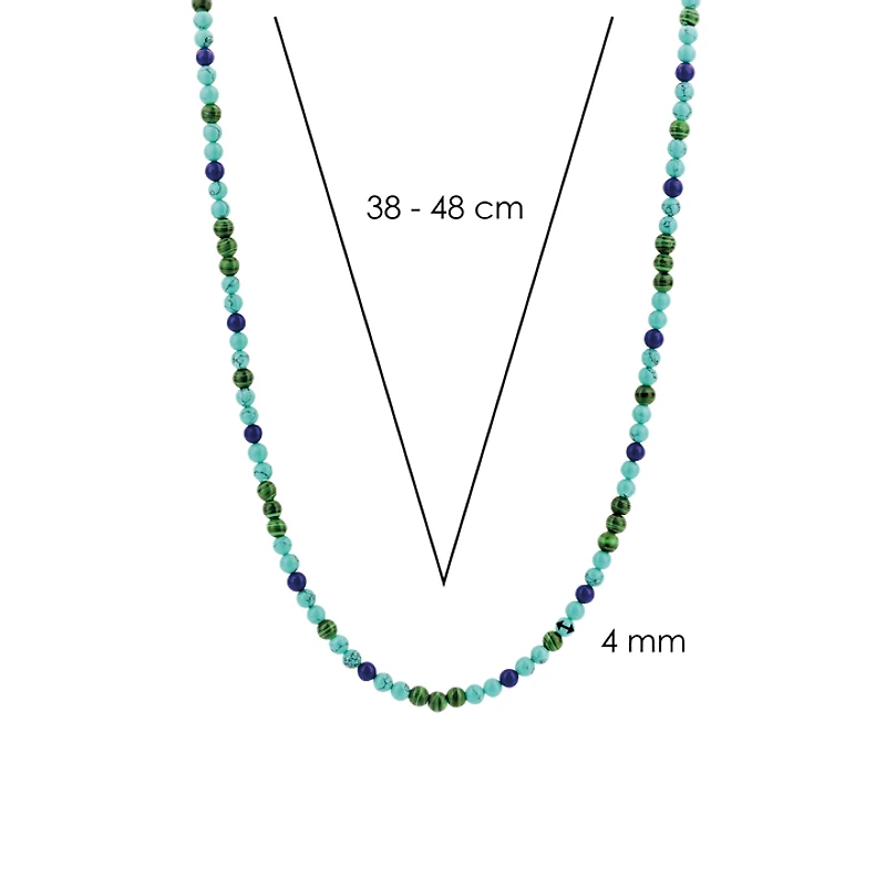 Radiant Blue Paraiso 4mm Bead Necklace