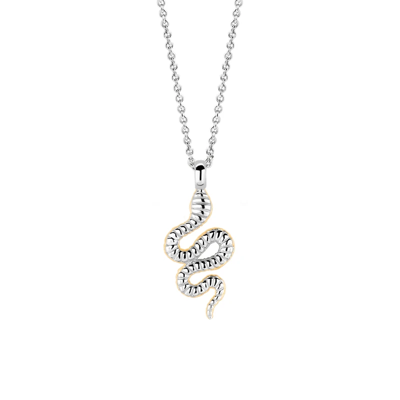 Sophisticated Snake Golden Necklace