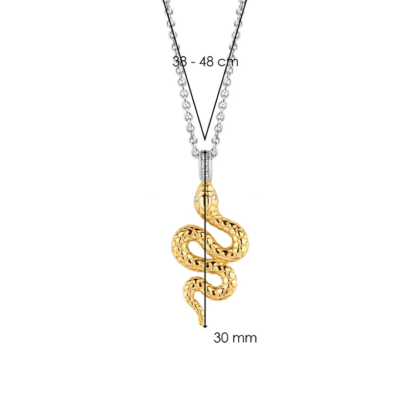 Sophisticated Snake Golden Necklace