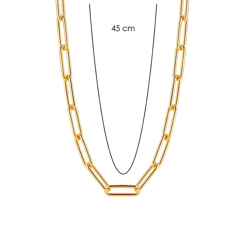 XL Paperclip Golden Necklace