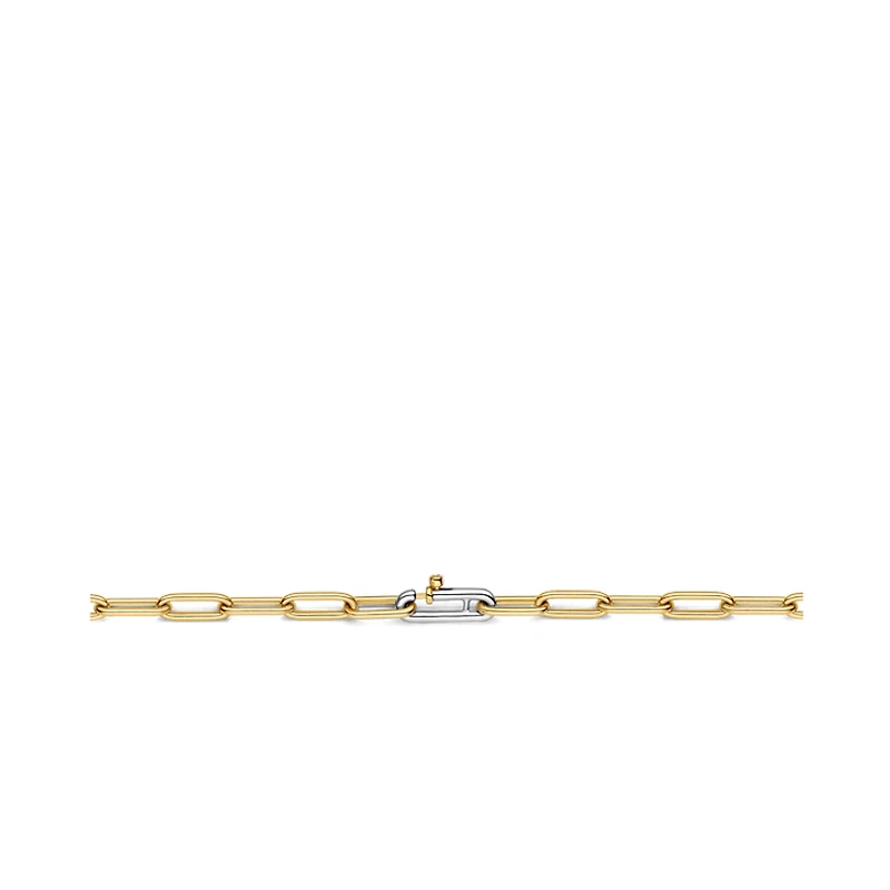 Iconic Paperclip Link Golden Necklace Short