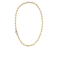 Iconic Paperclip Link Golden Necklace Long