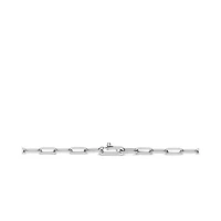 Iconic Paperclip Link Silver Necklace Long
