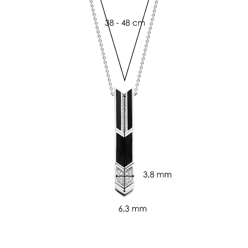 Black Onyx Arrow Necklace