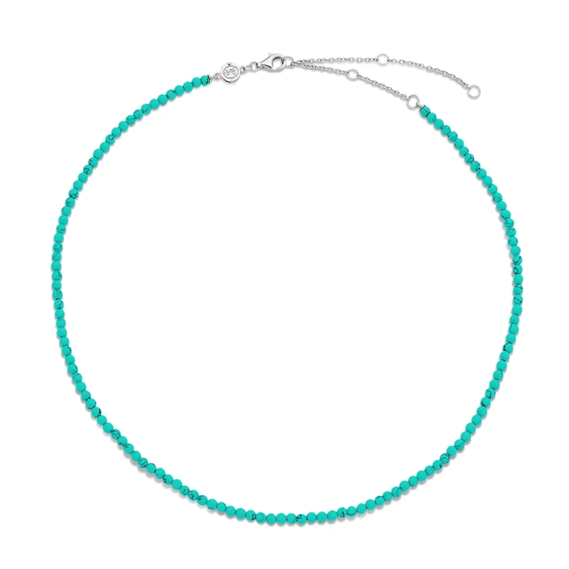 Turquoise Beads Necklace Long