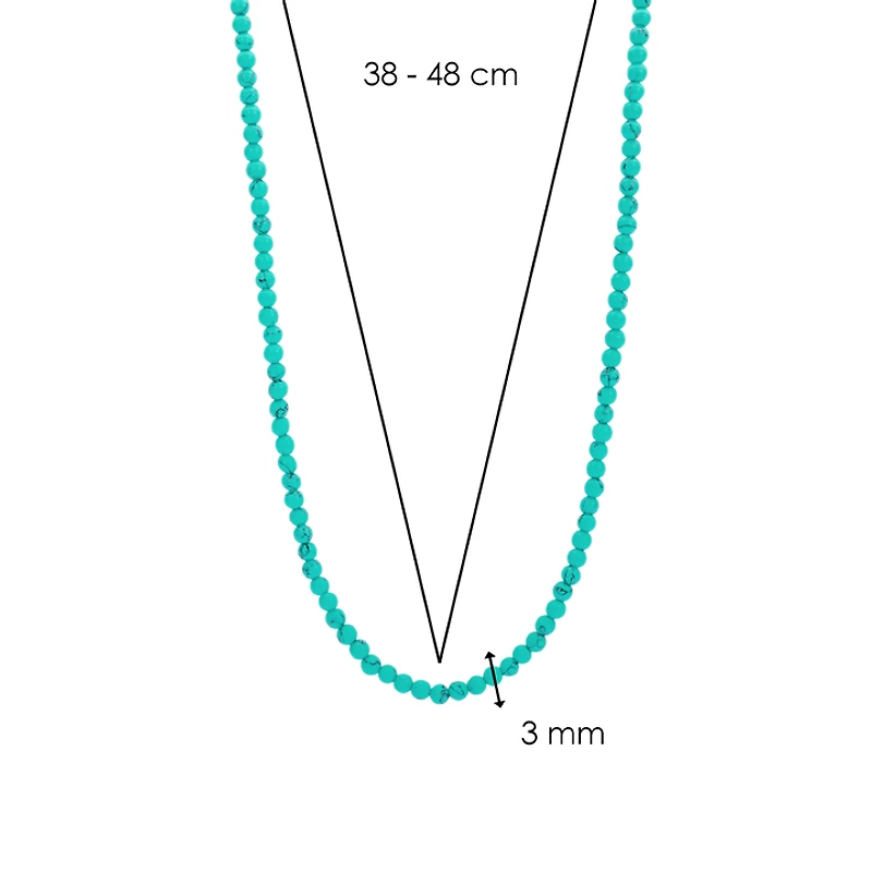 Turquoise Beads Necklace Long