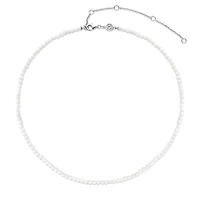 Radiant White 3mm Bead Necklace