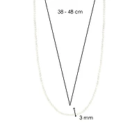 Radiant White 3mm Bead Necklace