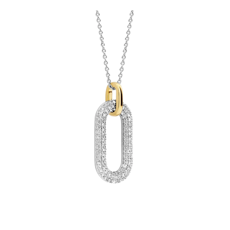 Golden Pave Link Necklace