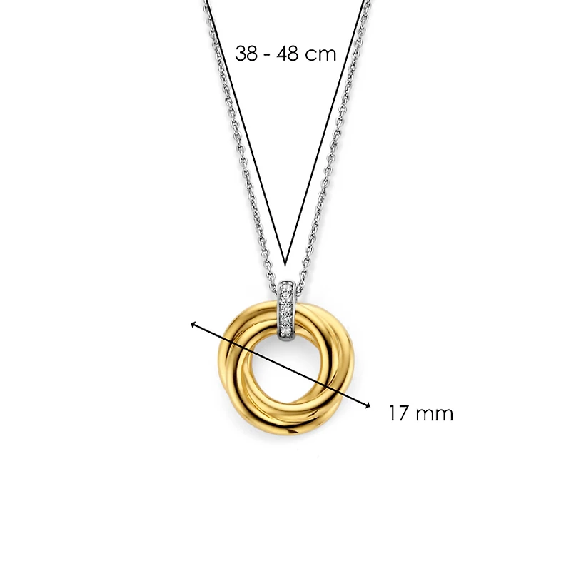 Modern Trinity Golden Necklace