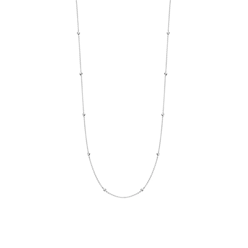 Zirconia by the Yard Silver Necklace