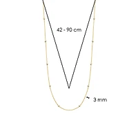 Zirconia By the Yard Golden Necklace