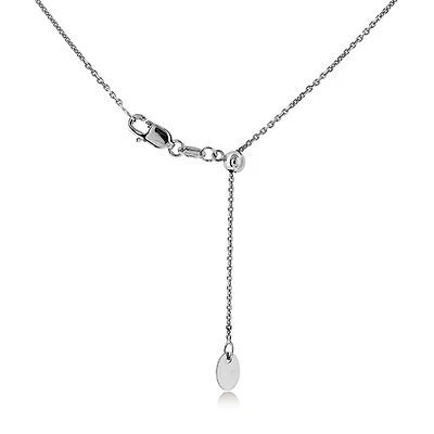 Adjustable Sliding Ball White Gold Chain