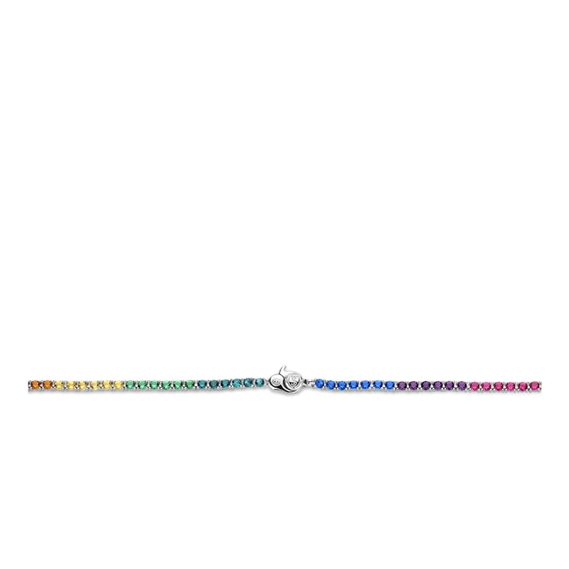 Rainbow Tennis Necklace 15.3''