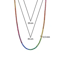 Rainbow Tennis Necklace 15.3''