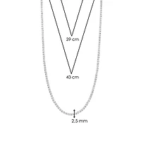 Sparkling Tennis Necklace 3MM - 17.7''