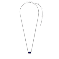 Blue Gem Sideway Necklace